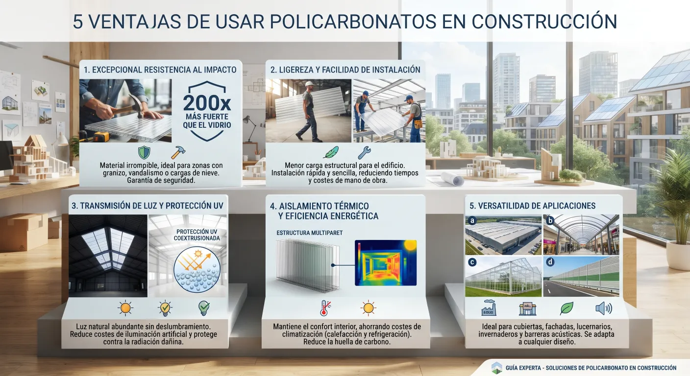 5 Ventajas de Usar Policarbonatos en Construcción