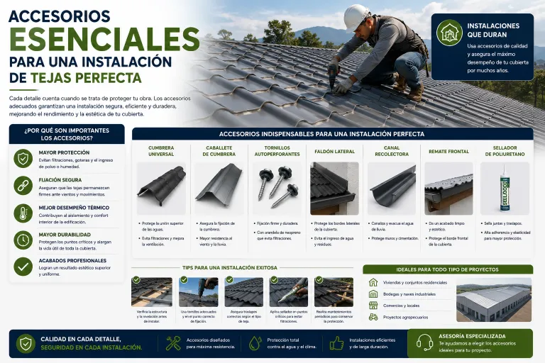 Accesorios Esenciales para una Instalación de Tejas Perfecta