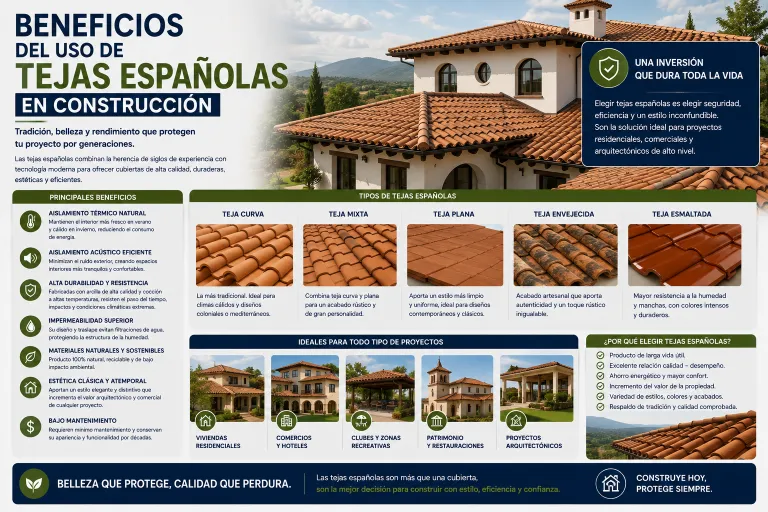 Beneficios del Uso de Tejas Españolas en Construcción