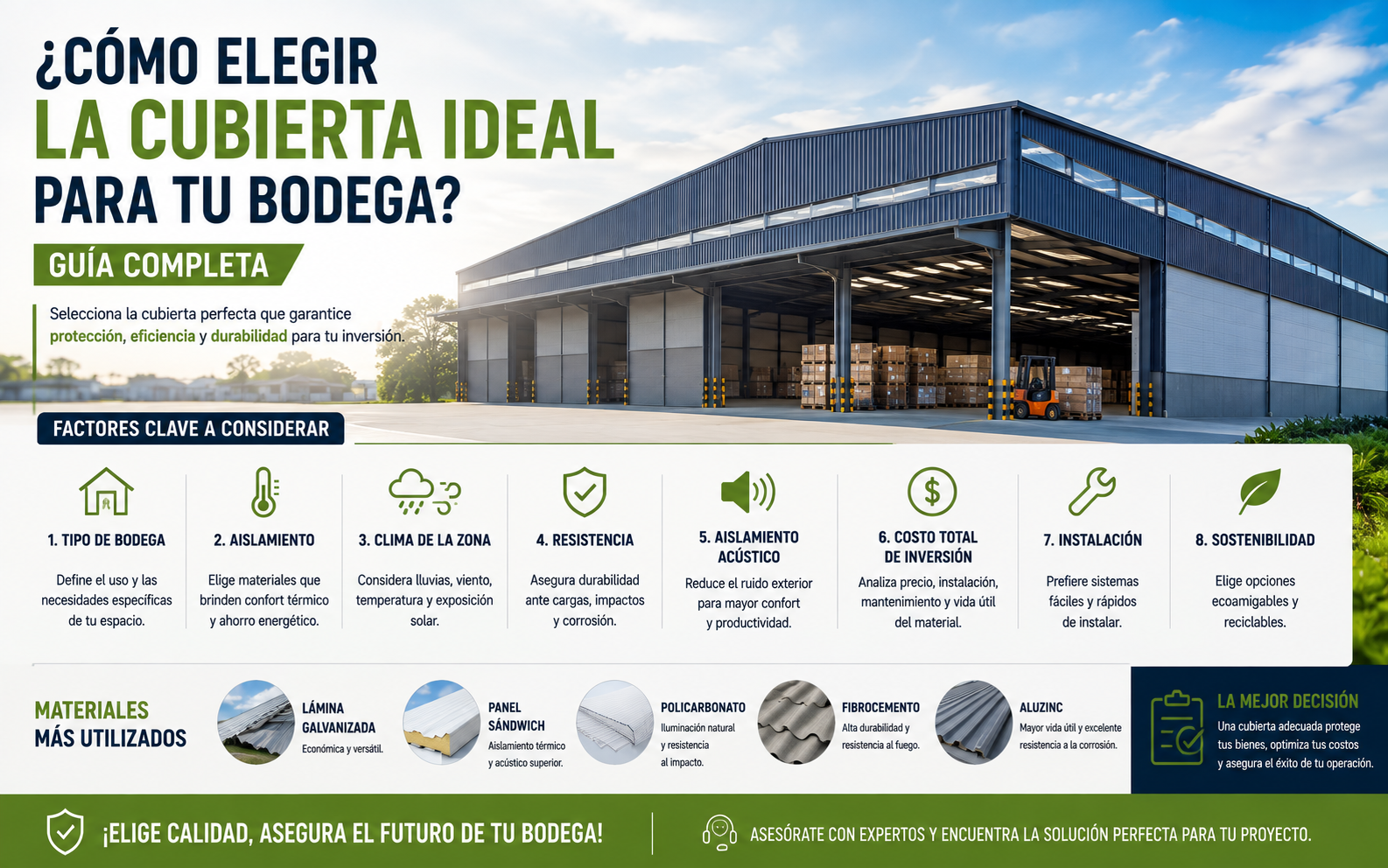 ¿Cómo Elegir la Cubierta Ideal para Tu Bodega? Guía Completa