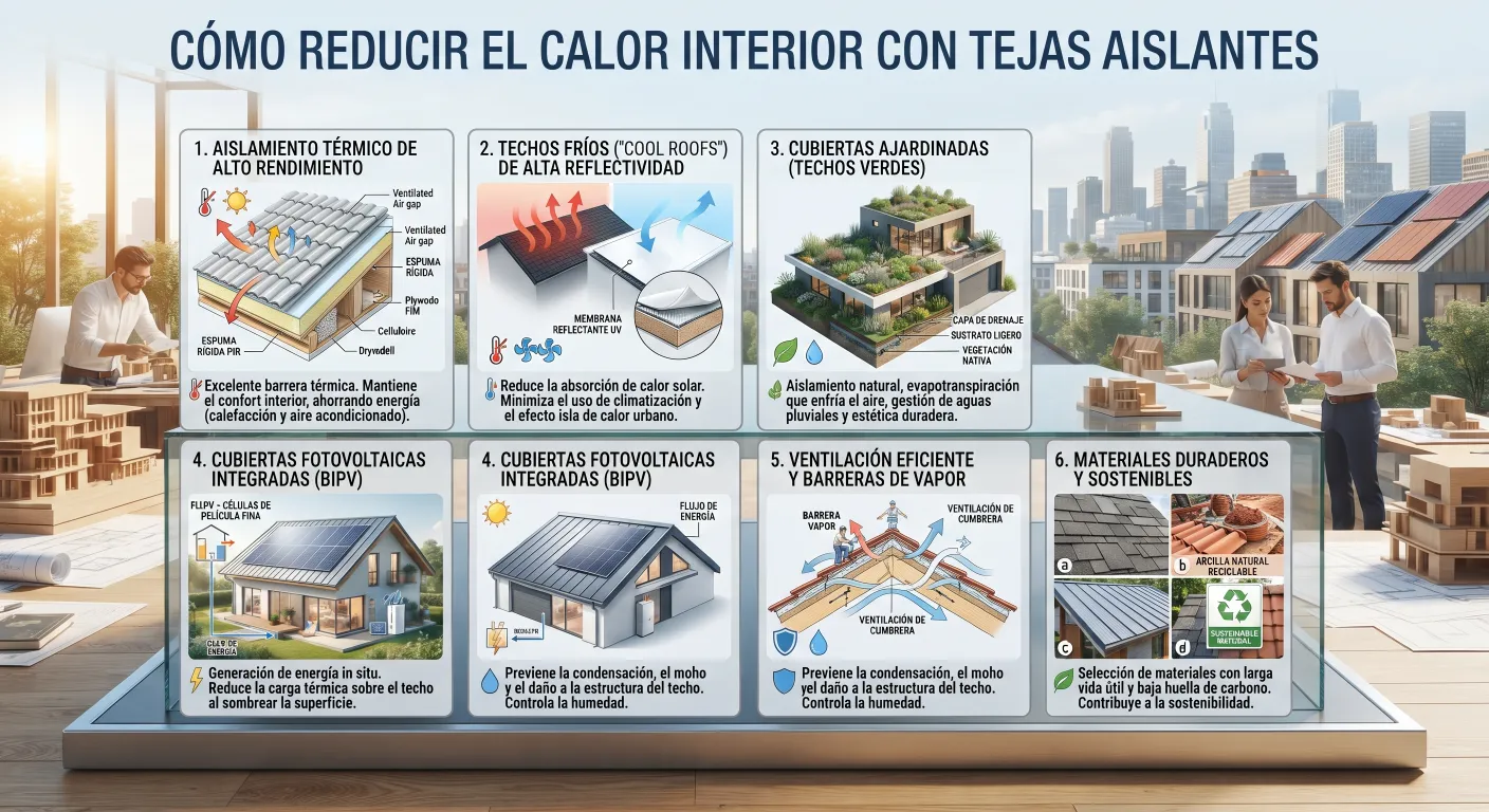Cómo Reducir el Calor Interior con Tejas Aislantes