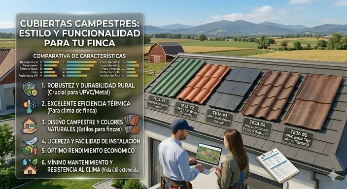 Cubiertas Campestres: Estilo y Funcionalidad para tu Finca