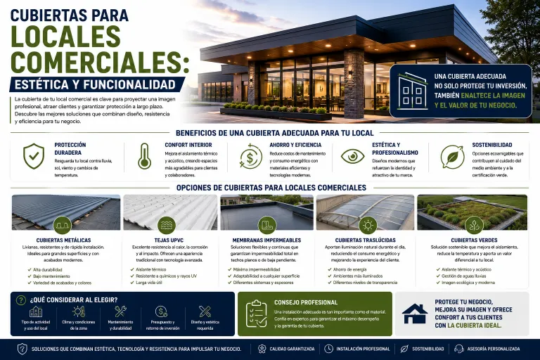 Cubiertas para Locales Comerciales: Estética y Funcionalidad