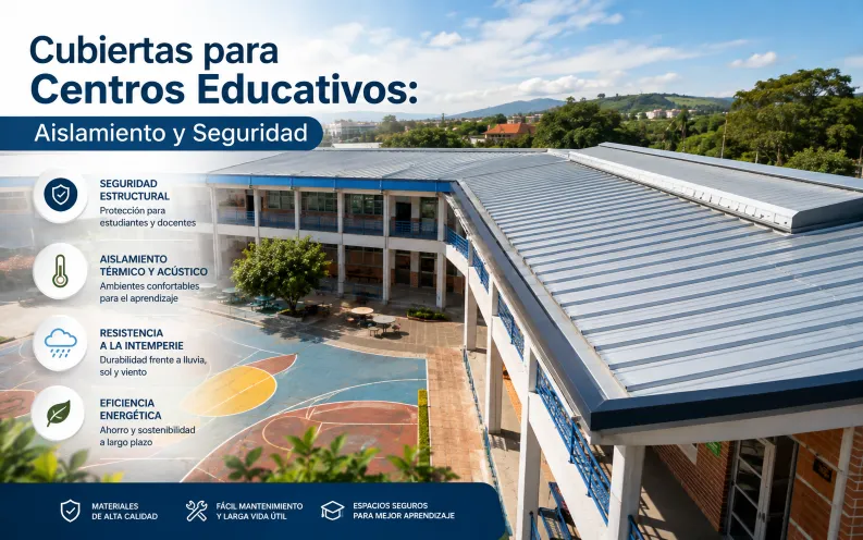 Cubiertas para Centros Educativos: Aislamiento y Seguridad