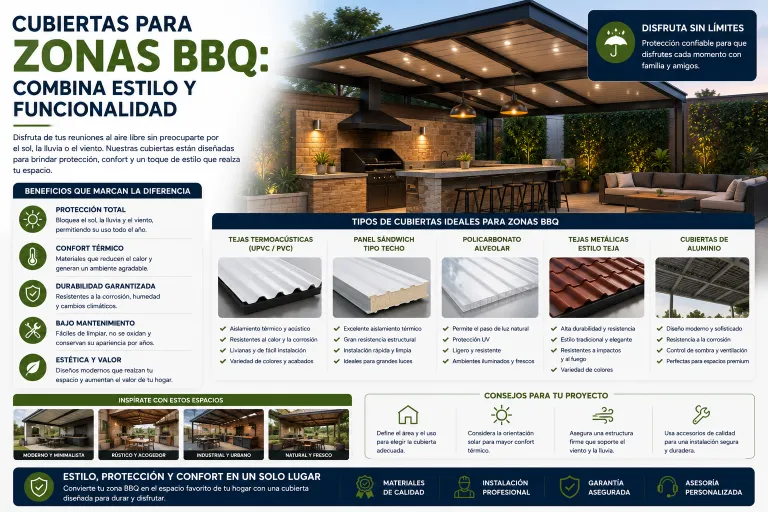 Cubiertas para Zonas BBQ: Combina Estilo y Funcionalidad