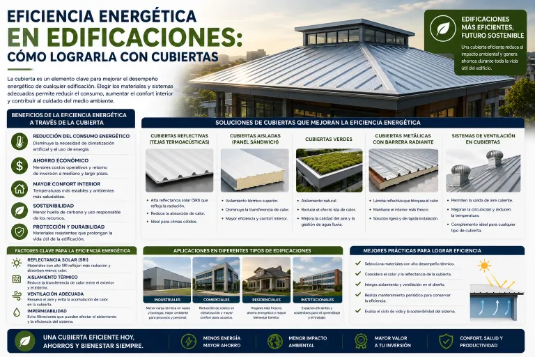 Eficiencia Energética en Edificaciones: Cómo Lograrla con Cubiertas