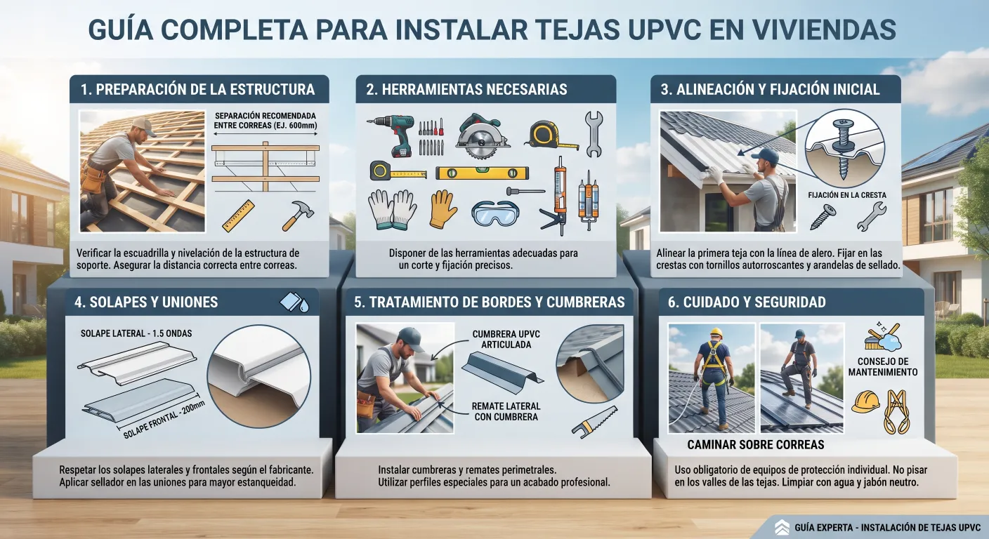 Guía Completa para Instalar Tejas UPVC en Viviendas