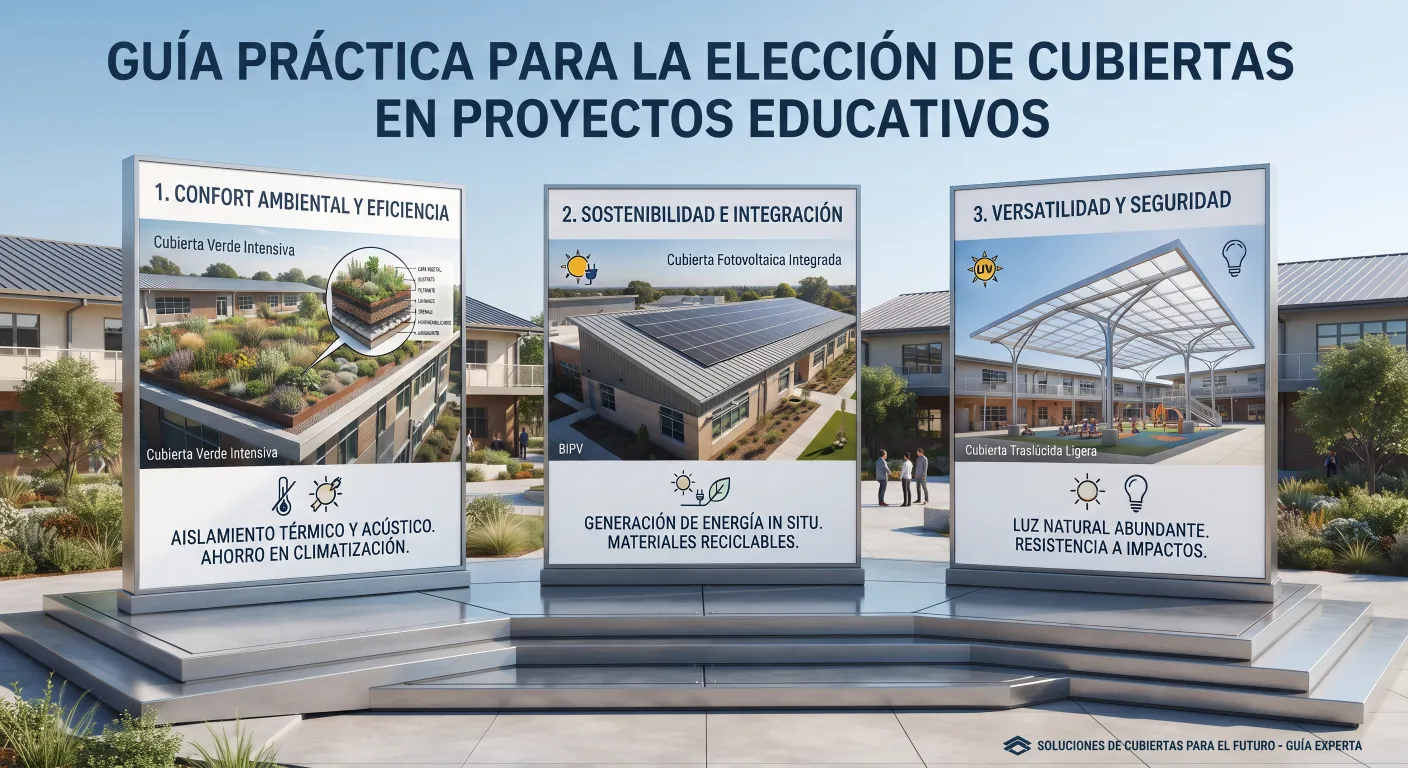 Guía Práctica para la Elección de Cubiertas en Proyectos Educativos