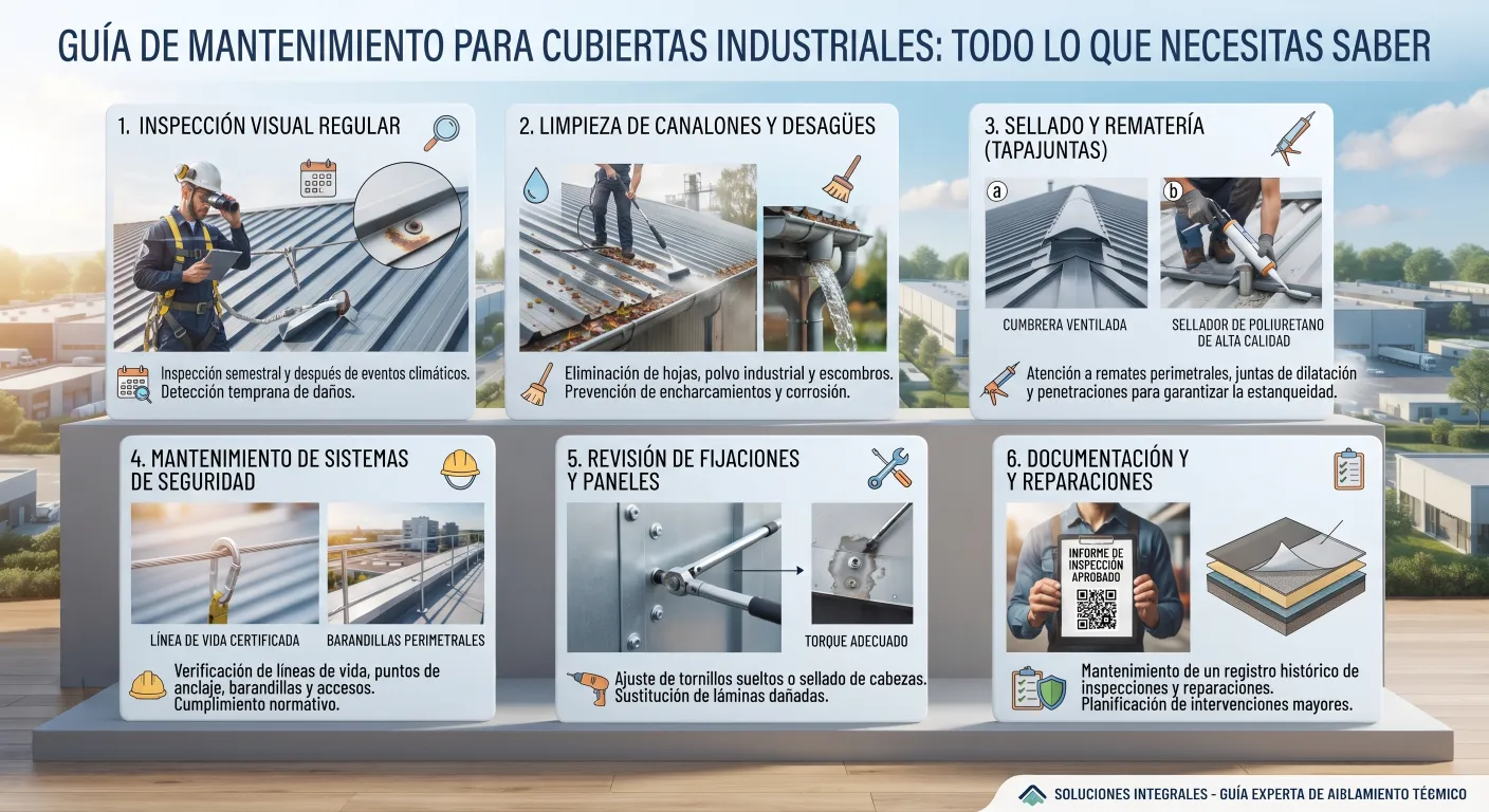 Guía de Mantenimiento para Cubiertas Industriales: Todo lo que Necesitas Saber