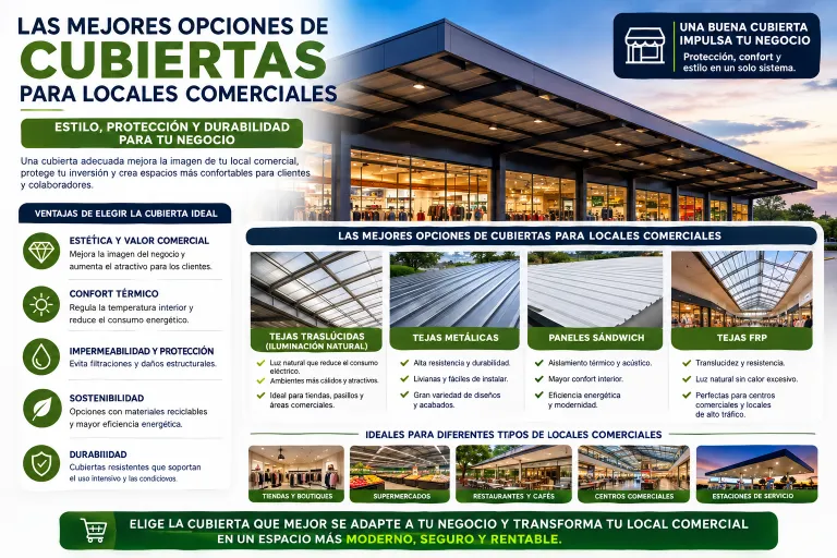 Las Mejores Opciones de Cubiertas para Locales Comerciales