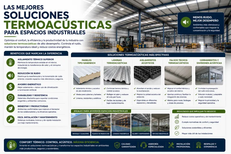 Las Mejores Soluciones Termoacústicas para Espacios Industriales