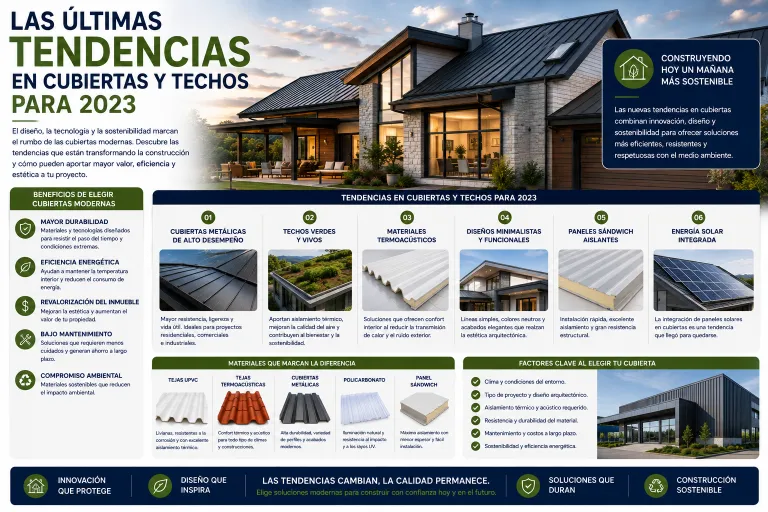 Las Últimas Tendencias en Cubiertas y Techos para 2023