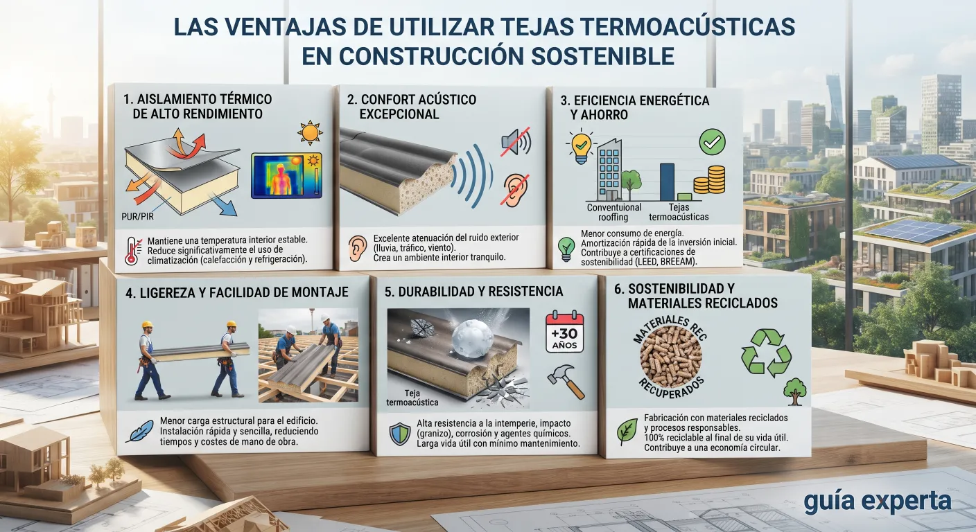 Las Ventajas de Utilizar Tejas Termoacústicas en Construcción Sostenible
