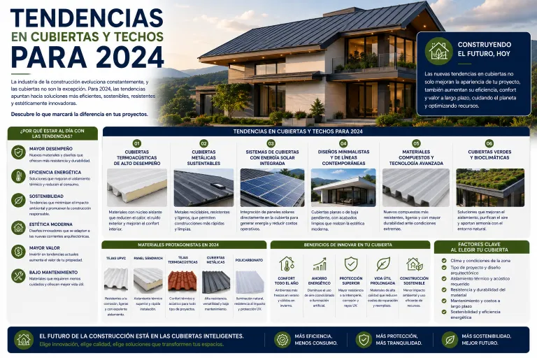 Tendencias en Cubiertas y Techos para 2024