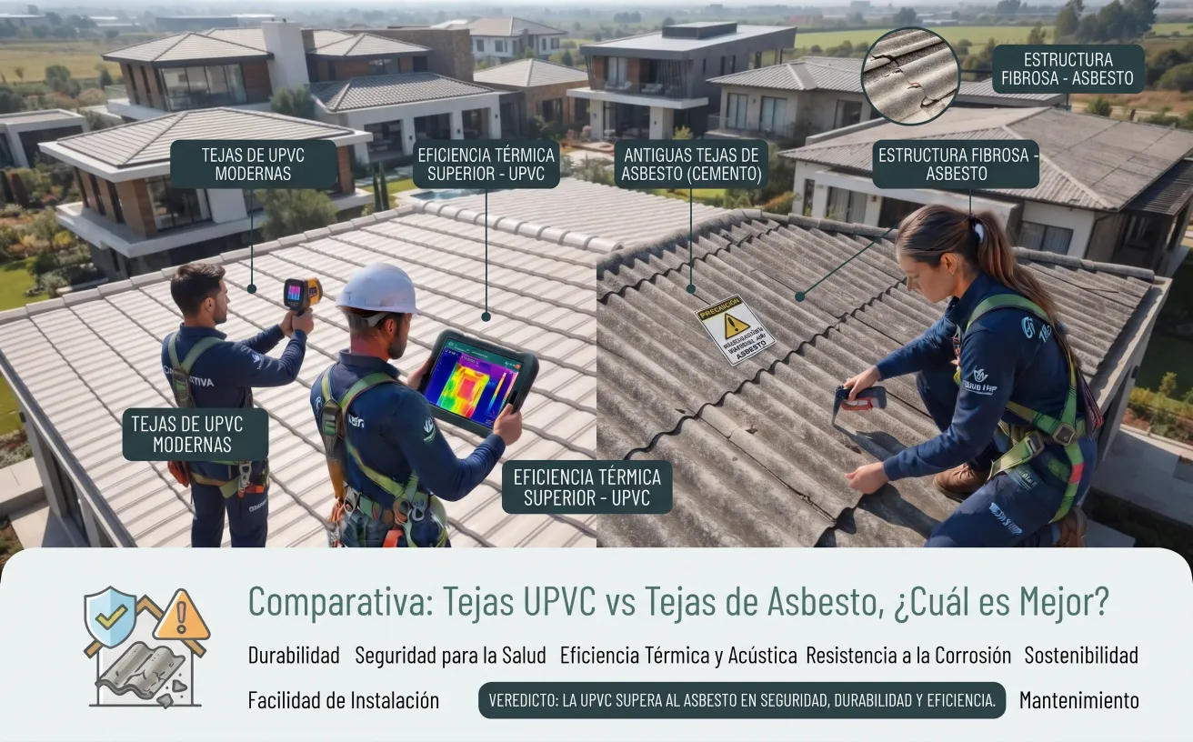Comparativa: Tejas UPVC vs Tejas de Asbesto, ¿Cuál es Mejor?